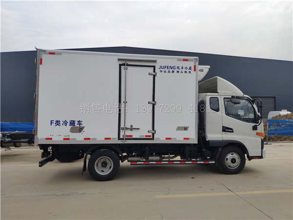 小型蓝牌3米7江淮帅铃E一排半肉钩冷藏车厂家价格配置图片