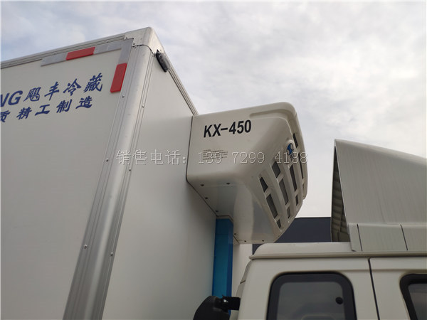 小型蓝牌3米7江淮帅铃E一排半肉钩冷藏车厂家价格配置图片