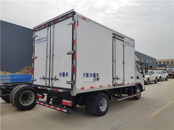 小型蓝牌3米7江淮帅铃E一排半肉钩冷藏车厂家价格配置图片