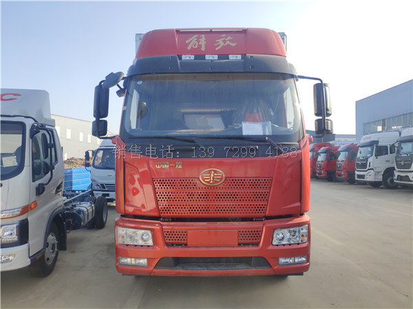 解放J6L中型6米8单桥肉钩冷藏车价格厂家参数图片