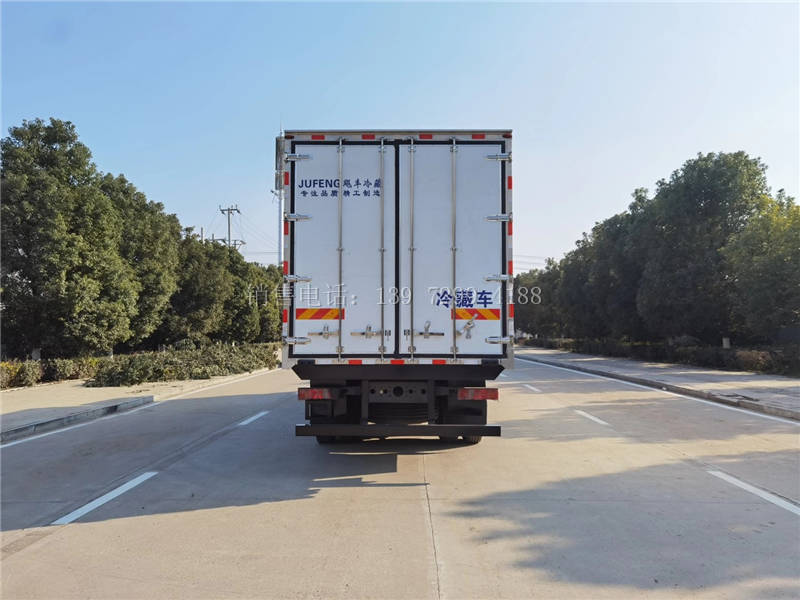 国六大型新款9米6冷藏车重汽汕德卡G7前四后八冷藏车厂家价格配置图片