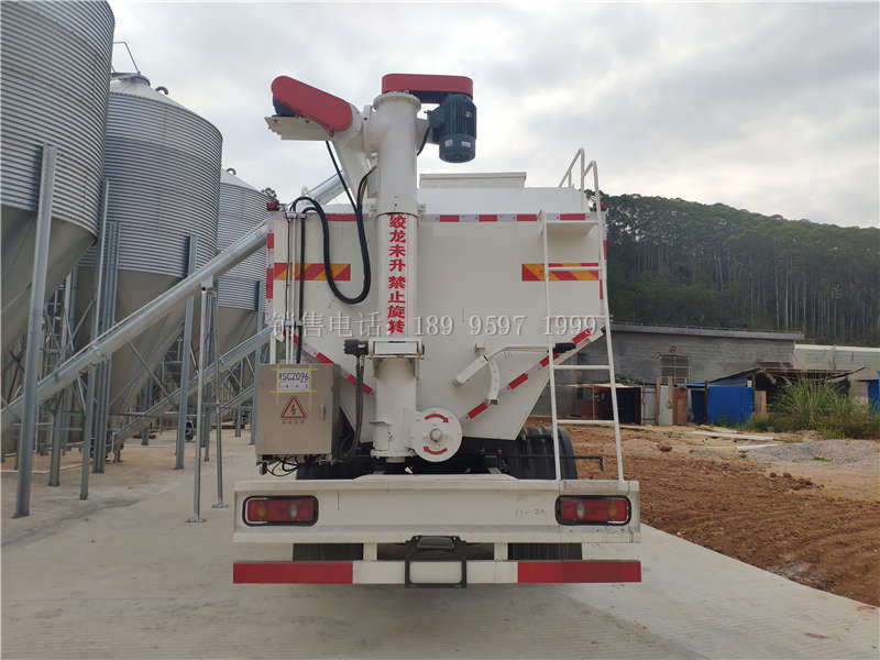 电动24方单桥东风天锦VR散装饲料运输车厂家价格配置图片