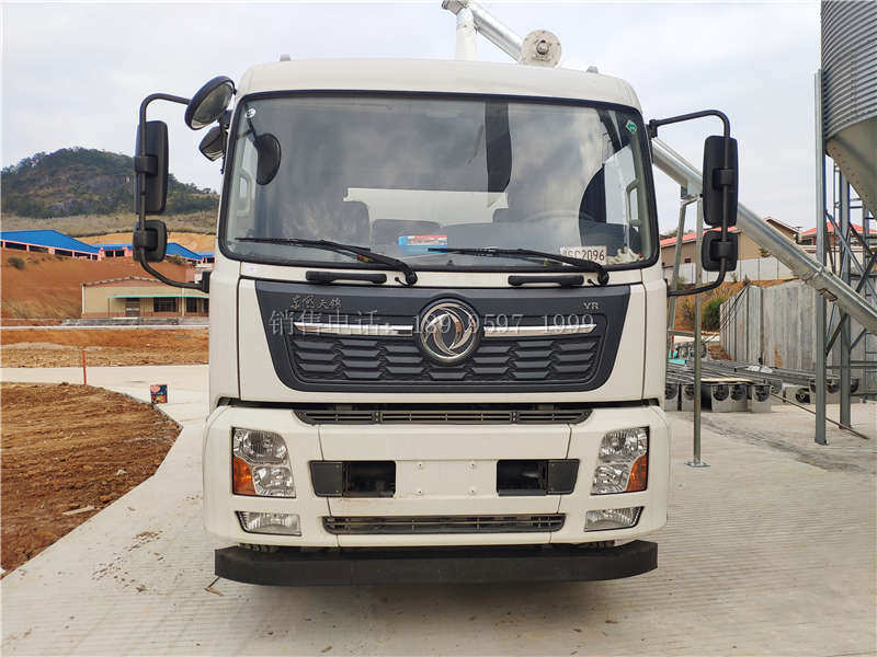 电动24方单桥东风天锦VR散装饲料运输车厂家价格配置图片