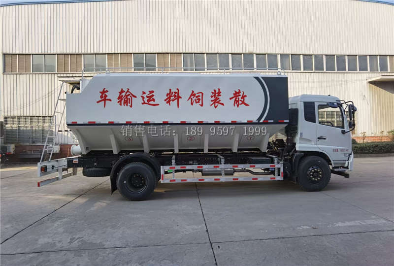 24方东风天锦饲料车哪家好-天锦散装饲料车多少钱