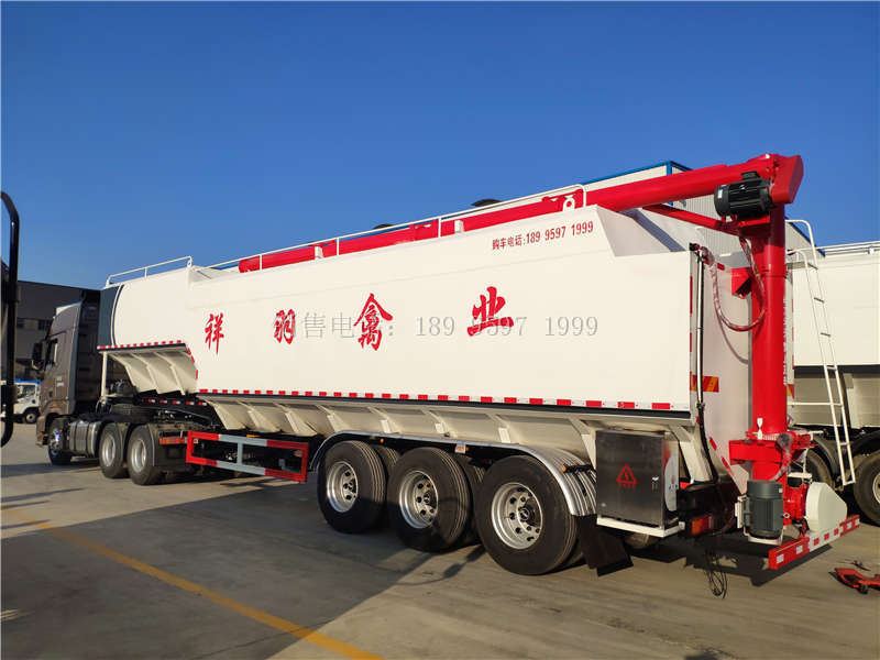 65方半挂散装饲料运输车厂家-13米半挂散装饲料运输车价格