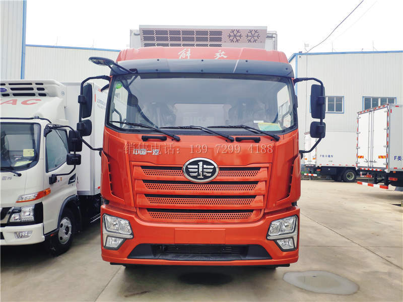 国六解放JK6肉钩6米8冷藏车价格图片