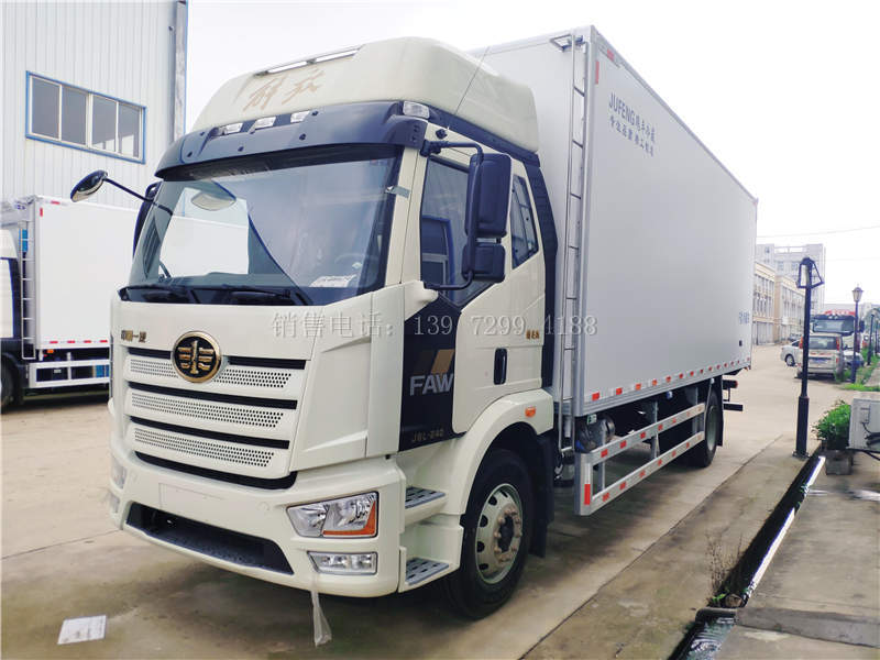 国六解放J6L肉钩6米8冷藏车价格图片