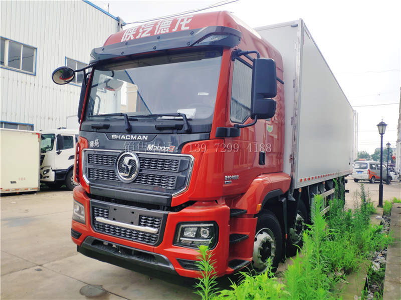 国六陕汽德龙M3000S前四后八9米6冷藏车价格图片
