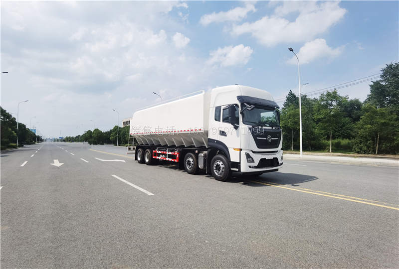 国六东风天龙KL前四后八散装饲料罐车详述