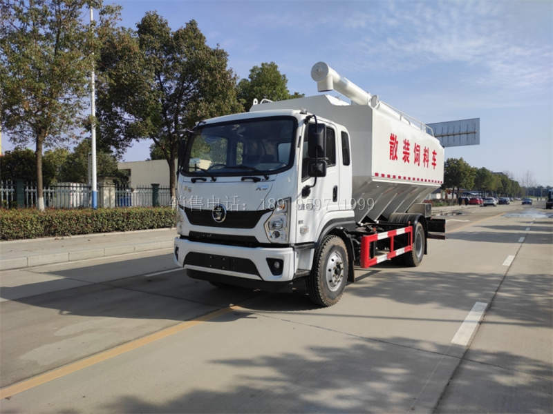 国六陕汽德龙X9单桥20方散装饲料罐车详述