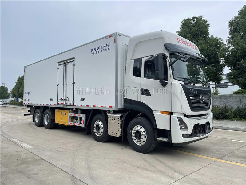 9米6东风天龙肉钩冷藏车多少钱?