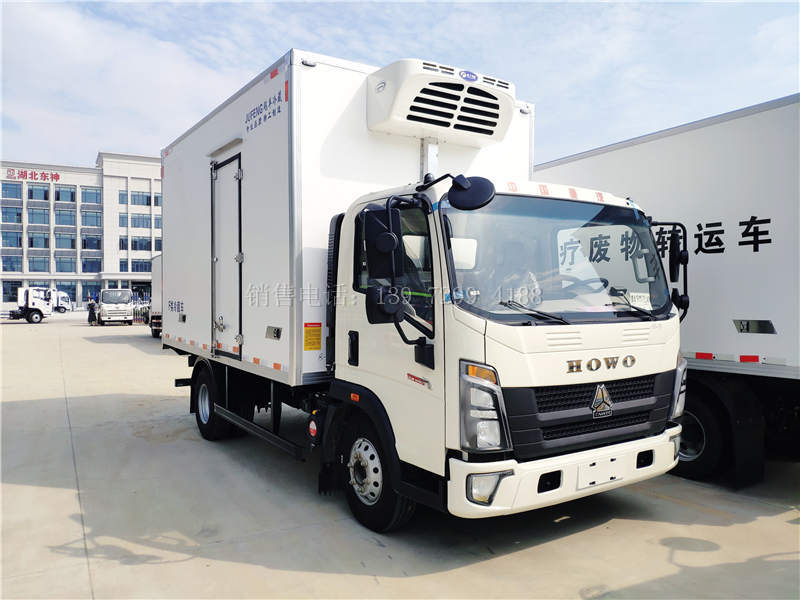 国六重汽统帅4.2米康机156马力冷藏车价格图片