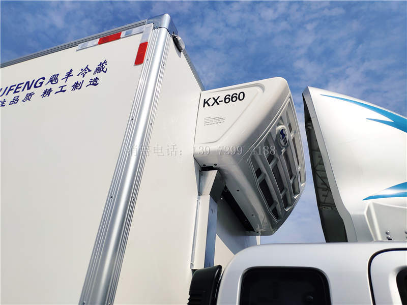 国六福田奥铃CTS排半5米1肉钩冷藏车报价配置