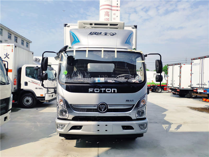 国六福田奥铃CTS排半5米1肉钩冷藏车报价配置