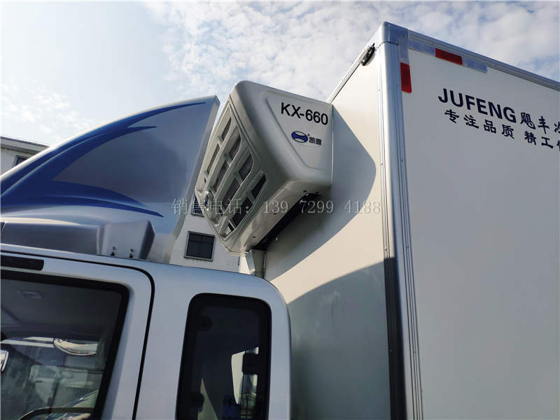 国六福田奥铃CTS排半5米1肉钩冷藏车报价配置