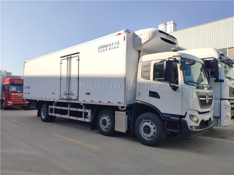 9米6东风天锦KR龙擎300马力小三轴冷藏车价格