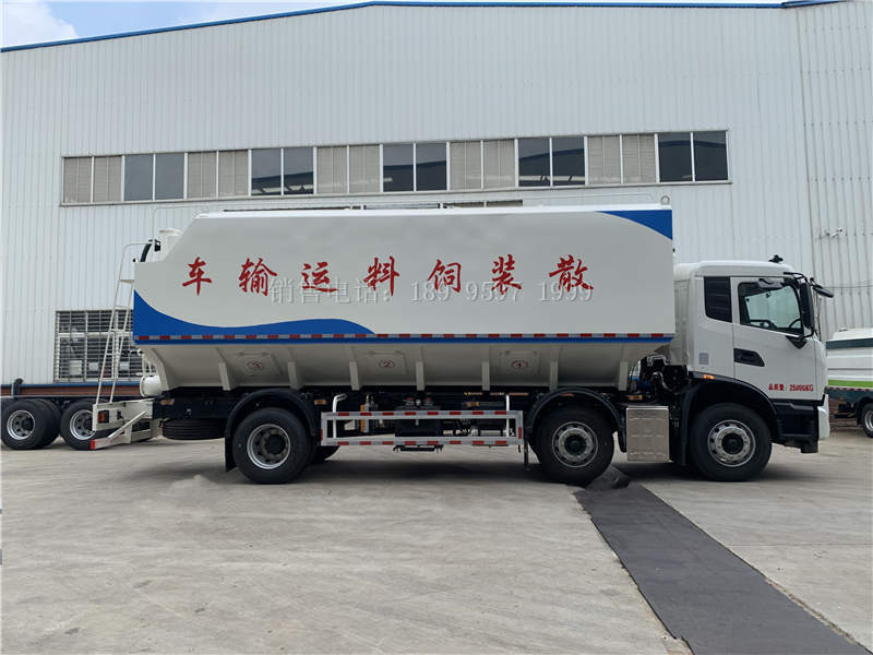 15吨东风天锦KR小三轴散装饲料运输车价格