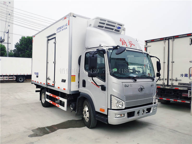 蓝牌4米2一汽解放J6F飓丰冷藏车价格厂家
