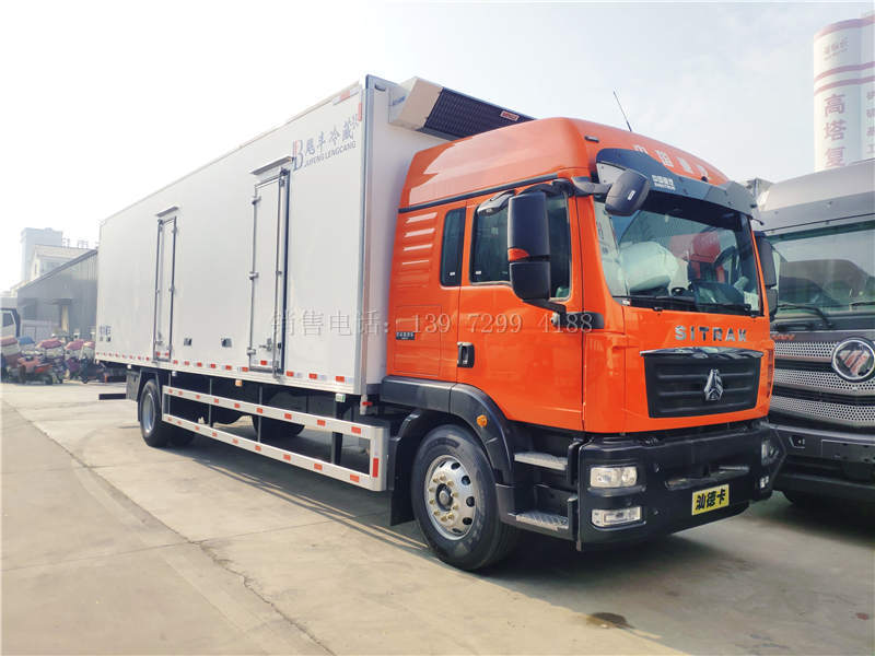 国六9米6单桥重汽汕德卡G5冷藏车价格