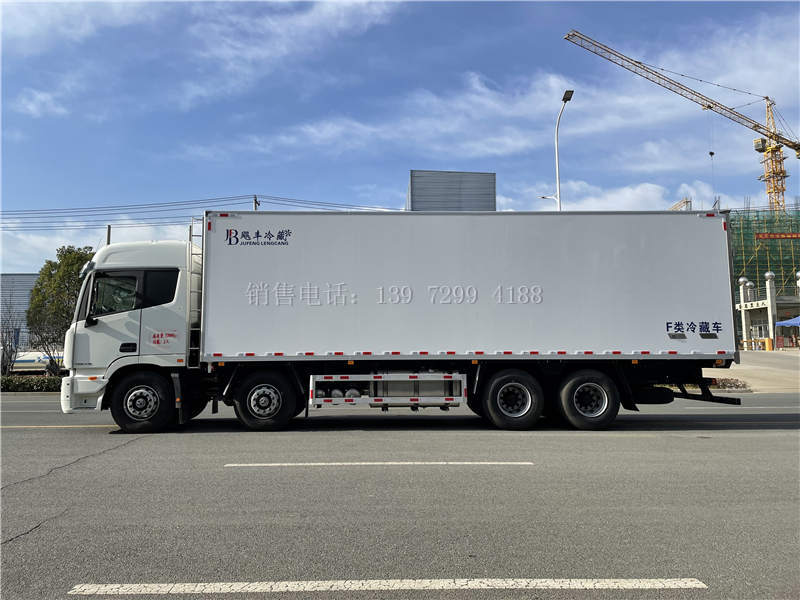 自动挡9米6福田欧曼EST不锈钢肉钩冷链冷藏运输车价格