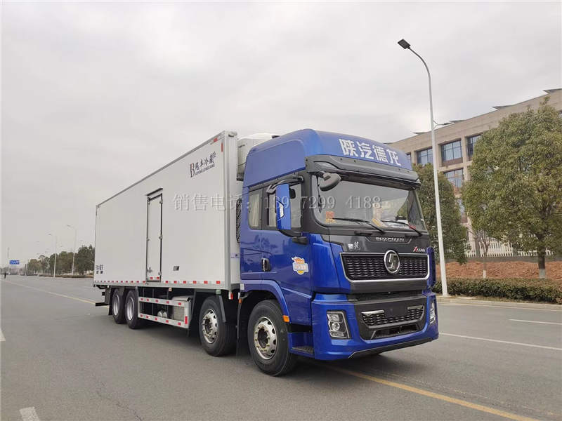 新款9米6陕汽德龙X5000前四后八冷藏运输车价格