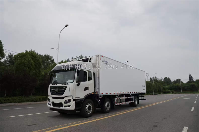 飓丰9米6大三轴东风天锦KR冷藏箱式运输车价格