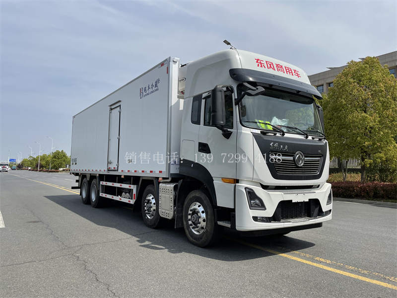 飓丰东风天龙KLdCi465+DT14变速箱四桥冷藏车来了
