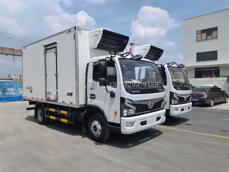 新款4米2东风福瑞卡新能源混动绿牌冷藏车价格