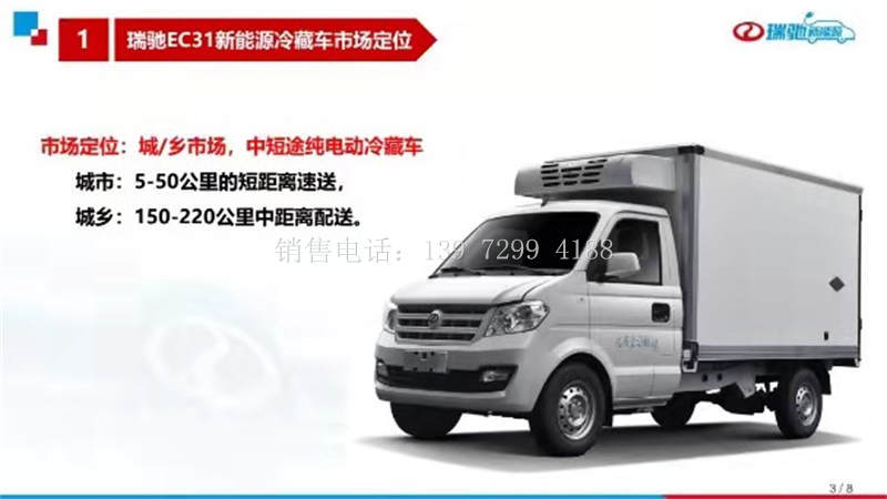 小型瑞驰EC31新能源纯电动冷藏车价格图片