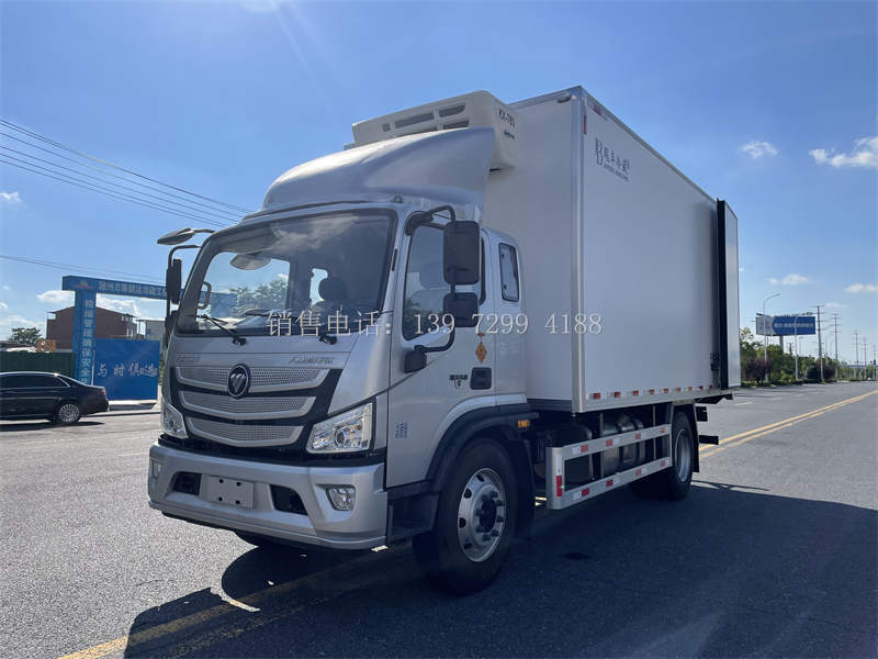 5米1福田欧马可S3排半肉钩冷藏车价格