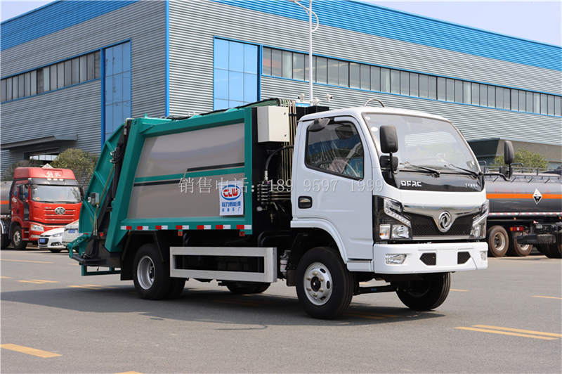 6方东风福瑞卡密封盖式压缩垃圾车价格