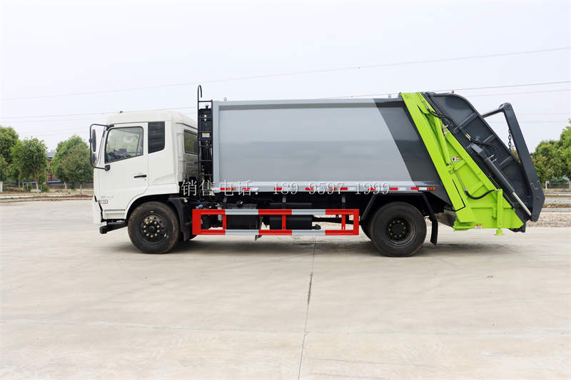 14方东风天锦摆臂垃圾斗式压缩垃圾车价格