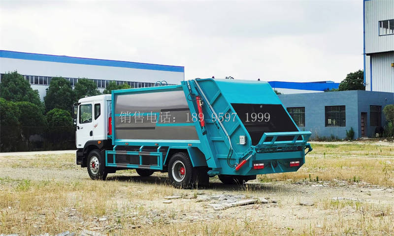 14方东风多利卡D9挂桶翻转式压缩垃圾车厂家报价