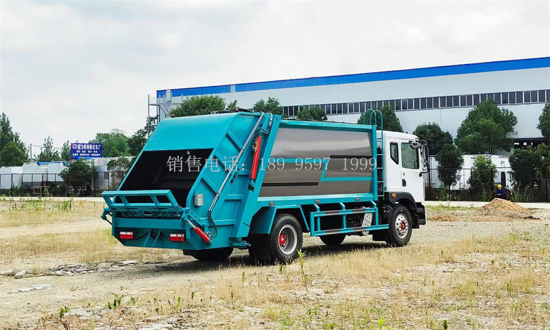 14方东风多利卡D9挂桶翻转式压缩垃圾车厂家报价