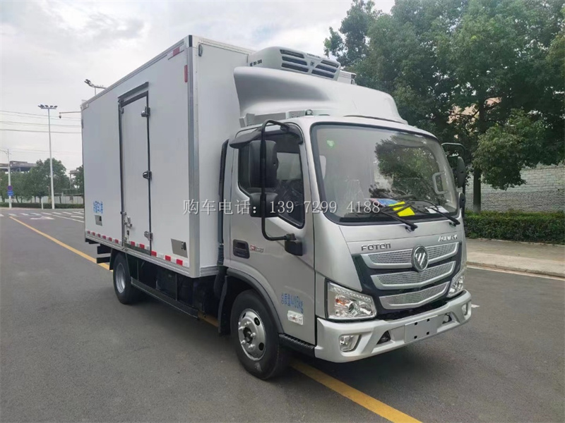 新款蓝牌4米2福田欧马可中体冷藏车