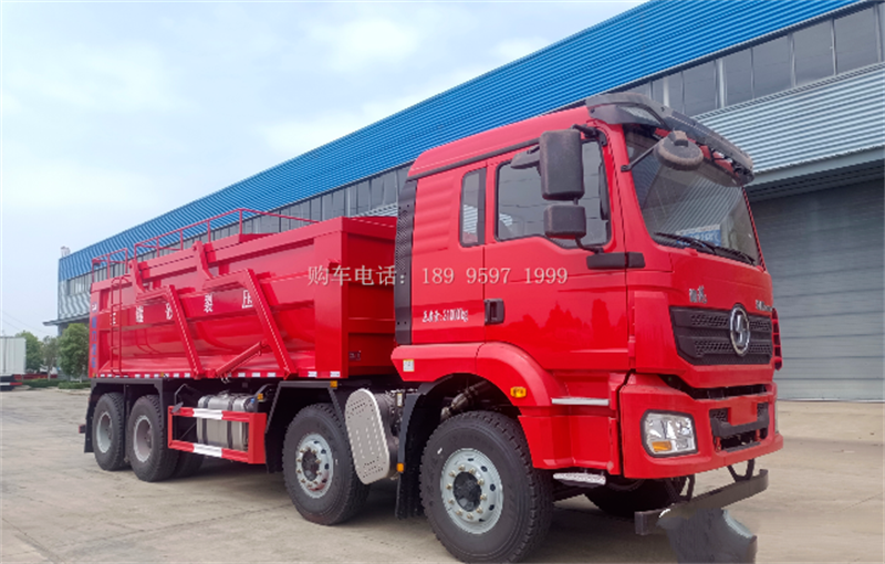 陕汽德龙新M3000前四后八油田压裂砂浆车