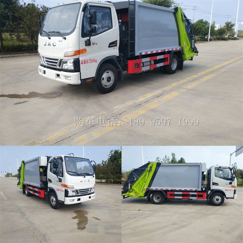 出口江淮骏铃6方压缩式垃圾车