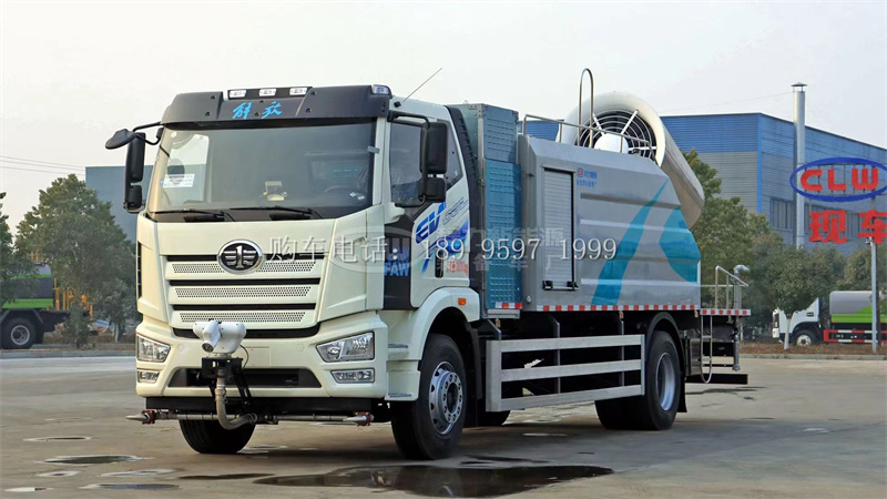 12吨解放J6L纯电动抑尘洒水车厂家报价