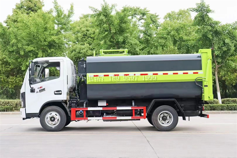蓝牌7方东风多利卡侧挂桶式压缩垃圾车