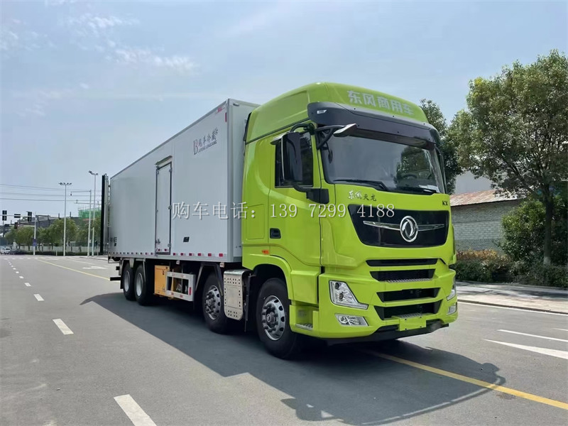 出口型9米6东风天龙前四后八KX旗舰王者冷藏车