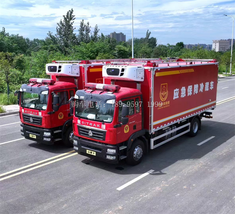 6米8重汽汕德卡350马力应急保障冷藏车：生命的守护者