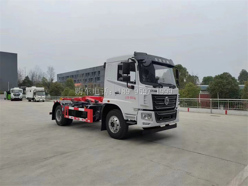 东风华神F9勾臂式垃圾车：城市清洁的高效能手